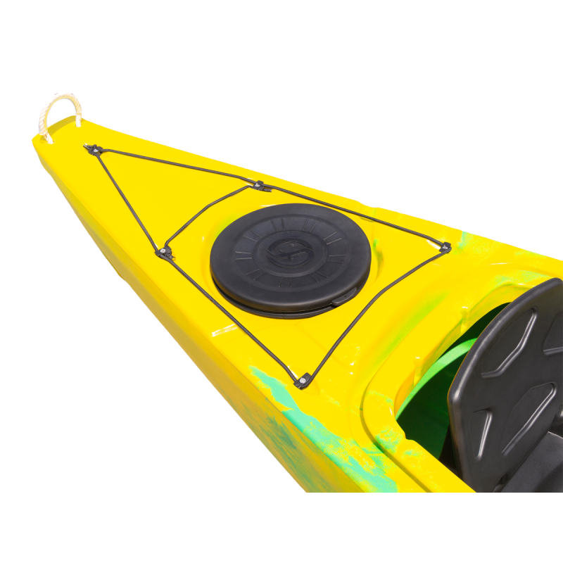 Kajak polietylenowy Pro Tour 430 Aquarius w kolorze zielono-żółtym